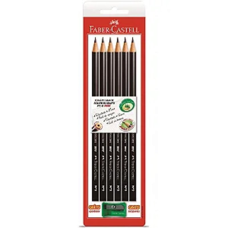 LAPIS PRETO REDONDO 1205 MAX N.2HB BL.C/06 SM/1205AP - FABER-CASTELL