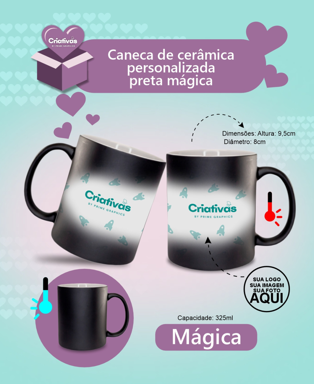 Caneca Mágica Preta