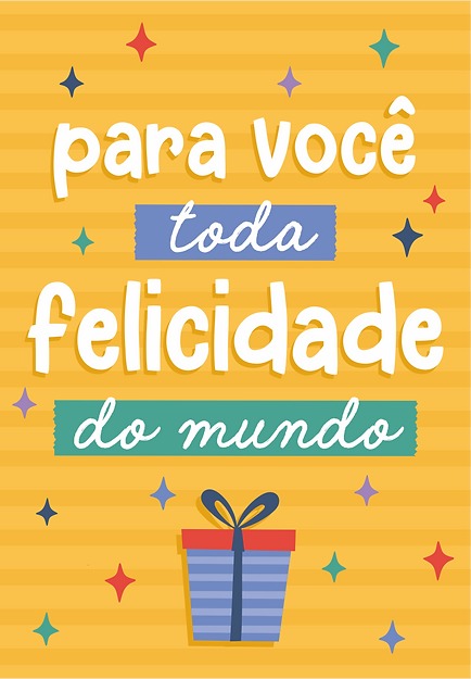 Cartão Gift Card para você toda felicidade