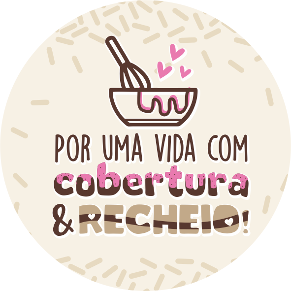 Adesivos tamanho 4x4 Por uma cobertura & recheio