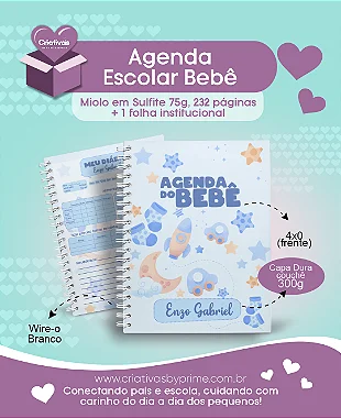 Agenda Escolar Bebê Personalizada